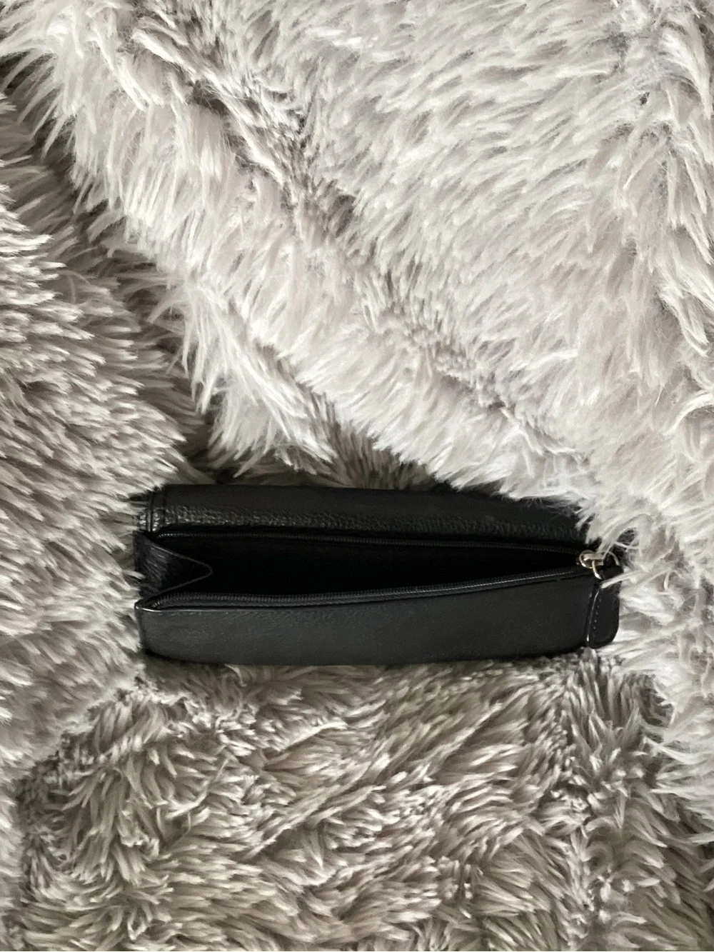 Coach Everyday Black Leather Wallet with Turn-Lock Closure